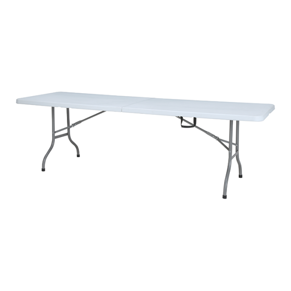 Table Pliante Rectangulaire 244X76X74 Cm Blanc Cassé