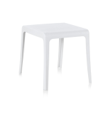 Table Carree 70X70 Cm En Résine Blanc Cassé – Image 2