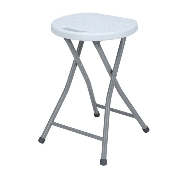 Tabouret Haut Pliant 31X70Cm Blanc Cassé