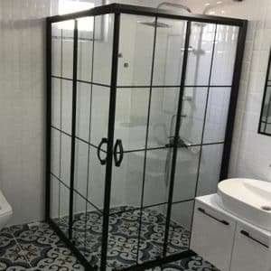 Cabine De Douche Carré 5Mm 90 X 90 X 190 Cm Noir