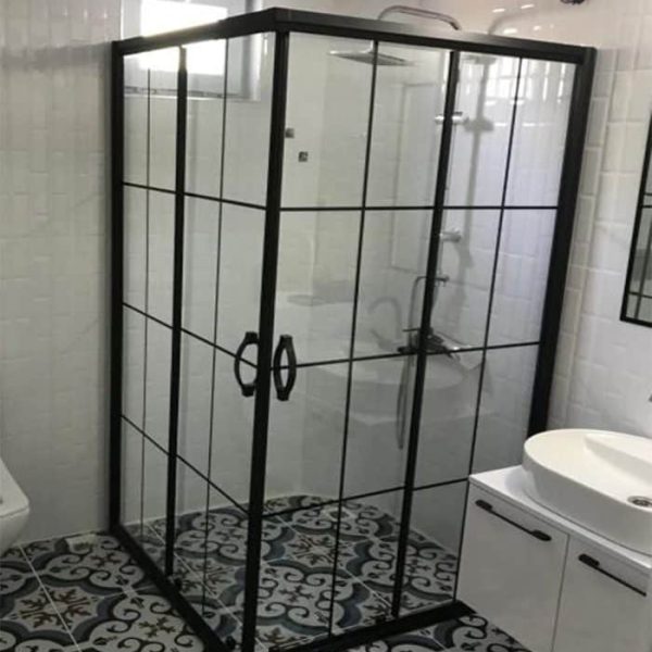 Cabine De Douche Carré 5Mm 90 X 90 X 190 Cm Noir