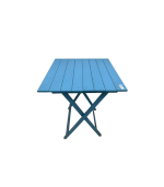 Set Bistro Table Carrée Avec 2 Chaises En Bois Acacia Bleu – Image 3