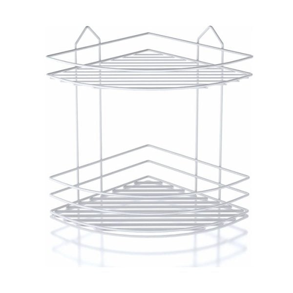 Étagère Salle De Bain 30X24X24Cm Blanc 2 Niveaux