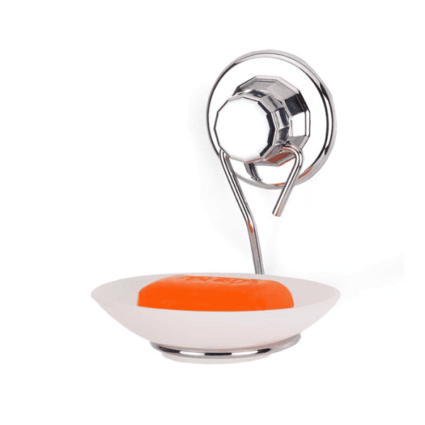 Porte Savon A Ventouse En Métal 13X13X14Cm Chrome