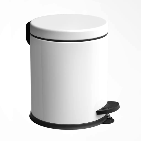 Poubelle À Pédale 3 L Blanc