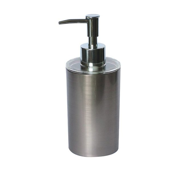 Distributeur de savon lamia en plastique argent mat