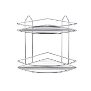 Étagère D'Angle Salle De Bain De 2 Niveaux 30X24X24Cm