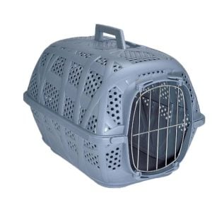 Cage de transport pour chat 48.5x34x32 cm gris
