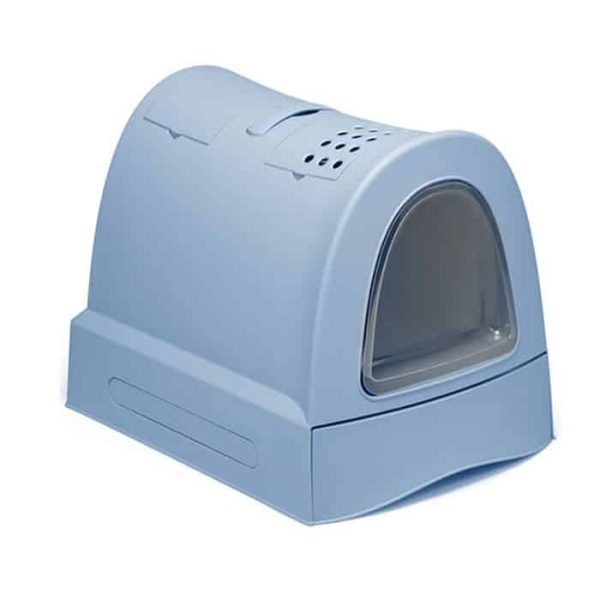 Maison De Toilette Pour Chat Gris
