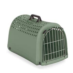 Cage de transport pour chat 52,5x32x34,5 cm vert sauge