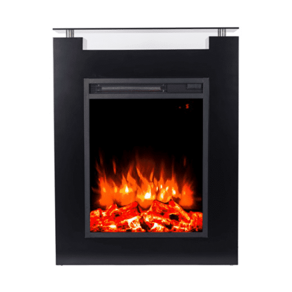 Meuble cheminee electrique en bois avec vitre  68x17x87,5 cm