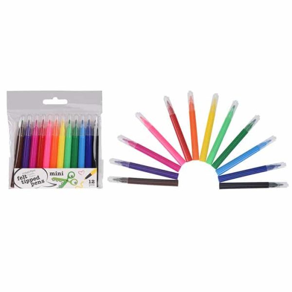 Mini Feutres - Lot De 12 Pièces
