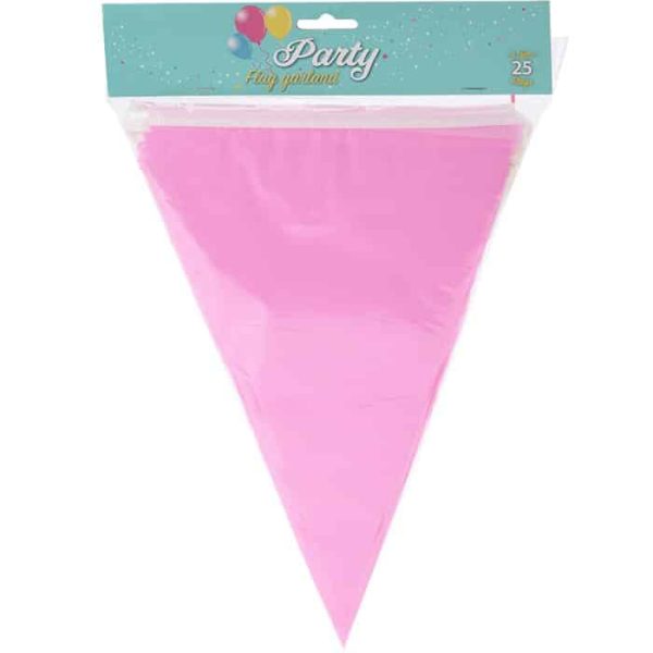 Guirlande de fête - lot de 25 pièces rose
