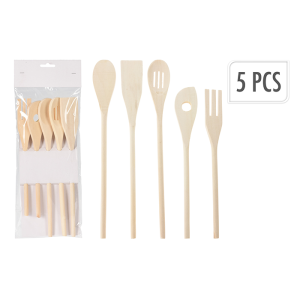 Cuillères en bois - lot de 5 pièces 