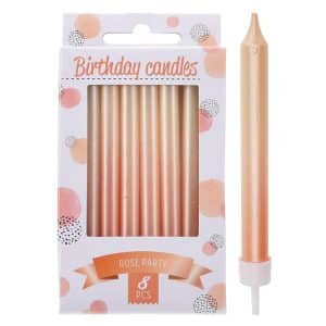 Bougies d'anniversaire – lot de 8 pièces bronze