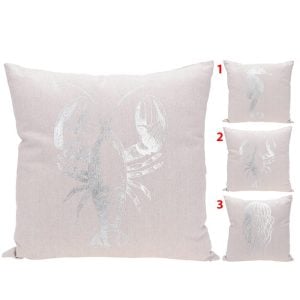 Coussin décoratif imprimé en lin