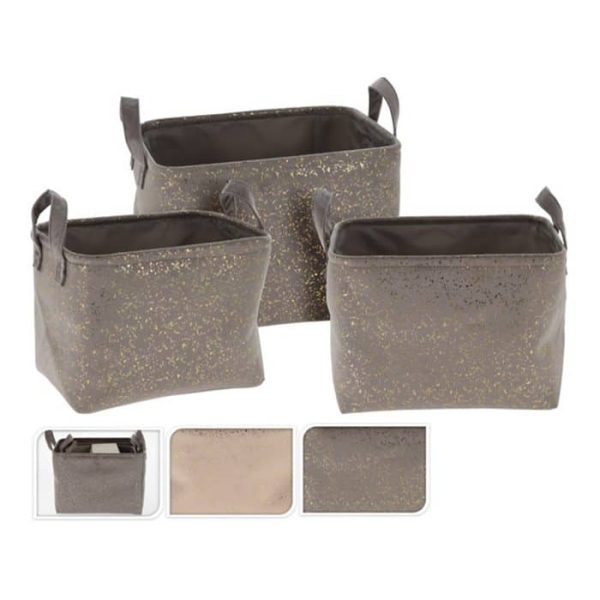Panier Décoratif En Poudre - Lot De 3 Pièces