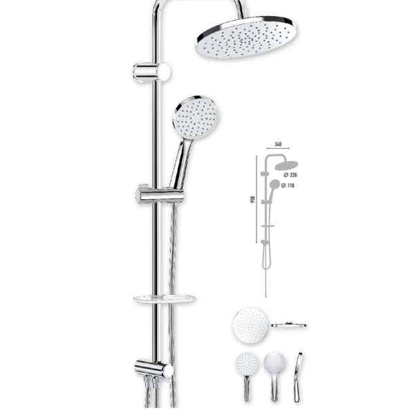 Set Dch Duschal Jojo Chrome Ds-1490
