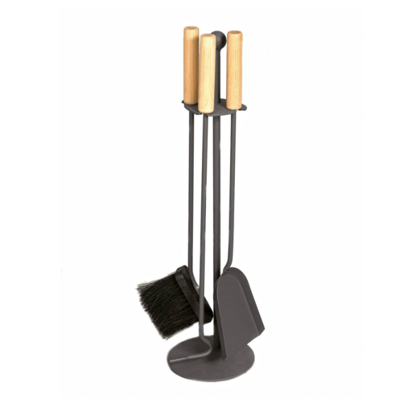 Serviteur de cheminée 4 accessoires 58 cm