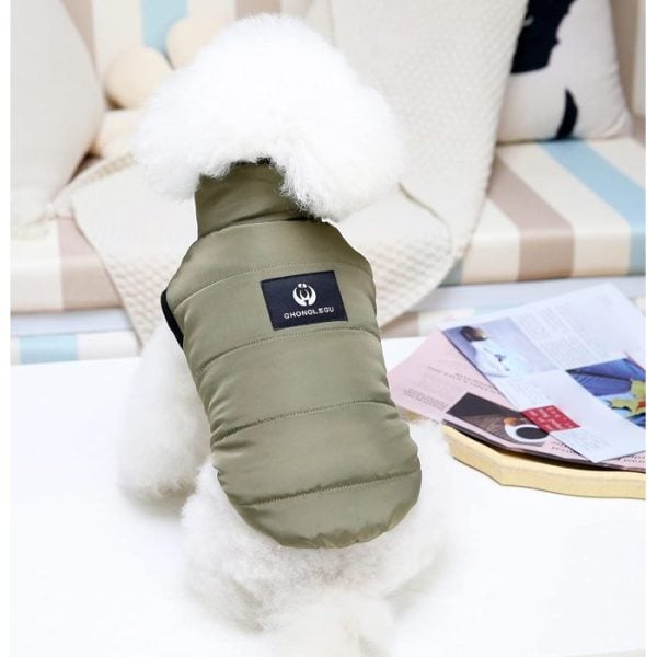 Gilet en coton vert arme s