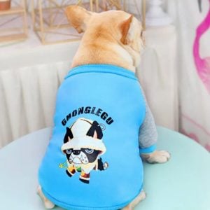 Pull Bouldogue En Coton Bleu M