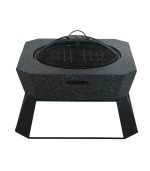 Braséro avec grille carrée 62x62x43,5 cm