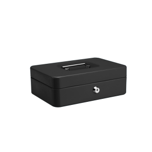 Caisse À Monnaie Avec Clé 9X25X18Cm Noir