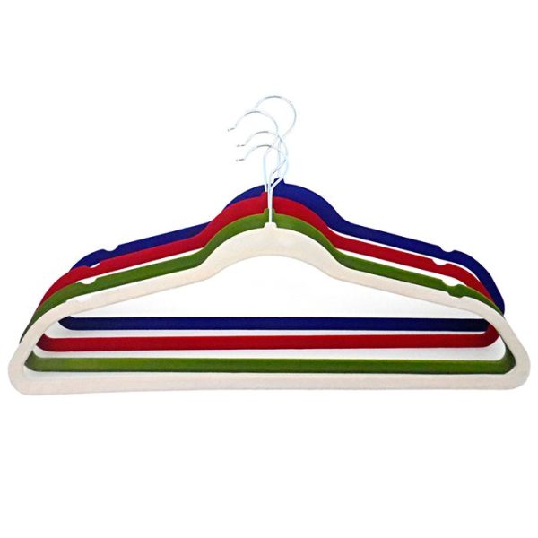 Set De 4 Cintres En Velours Caos Pastel
