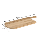 Planche De Service En Bois De Teck 45X19X1,5Cm – Image 2