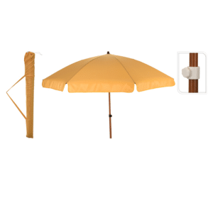 Parasol De Plage 220 Cm Jaune Ocre