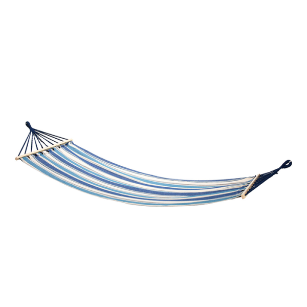Hamac Rayé Mélangé Bleu Et Blanc 200 X 80 Cm