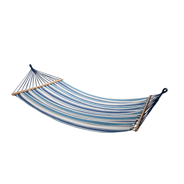 Hamac Rayé Mélangé Bleu Et Blanc 200 X 150 Cm