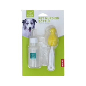 Biberon d'allaitement pour chien avec brosse éponge