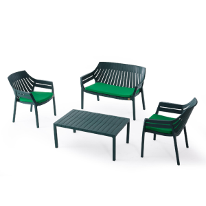 Salon De Jardin Hilton Vert Avec Coussin