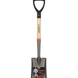 Pelle Carrée En Acier Avec Manche En Bois Forme D
