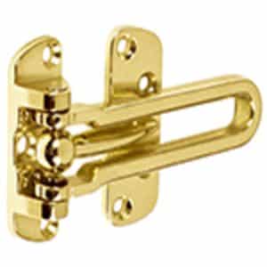 Verrou Entrebâilleur De Porte Avec Boucle, Finition Laiton