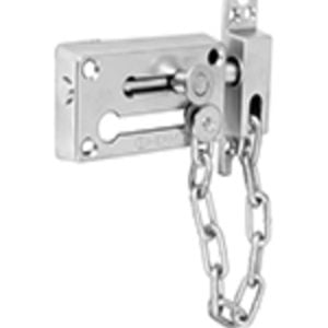 Verrou Entrebâilleur De Porte Avec Chaîne, Finition Chrome Mat