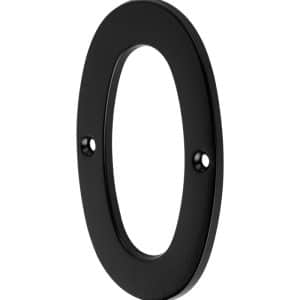 Numéro 0 En Laiton Massif Noir