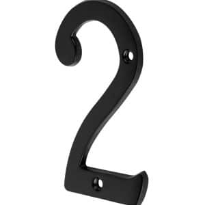 Numéro 2 En Laiton Massif Noir