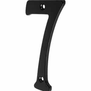 Numéro 7 En Laiton Massif Noir
