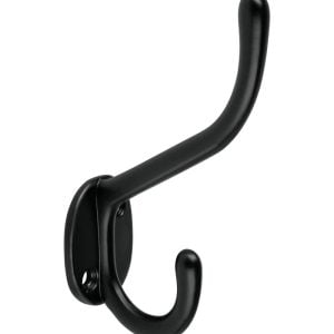 Patère Double Portemanteau Longue Et Courte, Noire