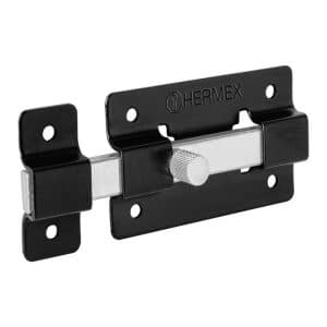 Loquet 75 Mm Plate Finition Noire