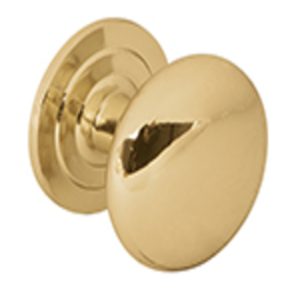 Bouton De Meuble Rond Finition Laiton Brillant