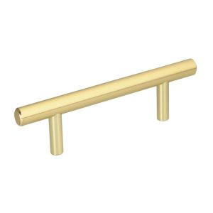 Poignée De Meuble Rond Finition Laiton Brillant Nickel Satiné