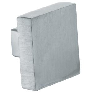 Bouton De Meuble Carré Finition Laiton Brillant Nickel Satiné