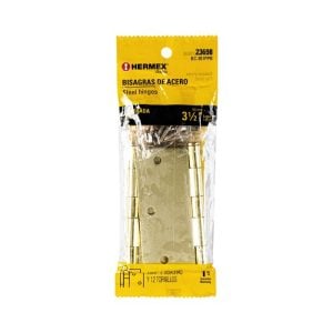 Set De 2 Charnières Carrées En Acier Laitonné 90 Mm