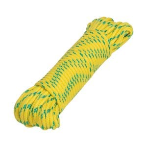 Corde Tressée 4Mm X 15M En Polypropylène Jaune