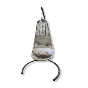 Chaise oeuf rest brun taupe res anth coussin gris