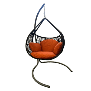 Chaise oeuf ares anthr resine anthr coussin brique