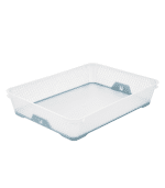 Panier De Rangement 36 X 26 X 7 Transparent/Bleu